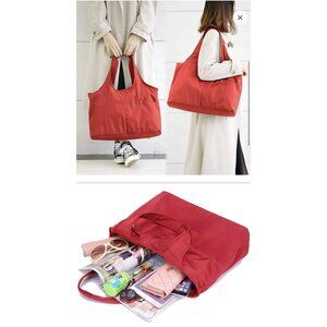 Pink Purse Nylon Bag with pockets